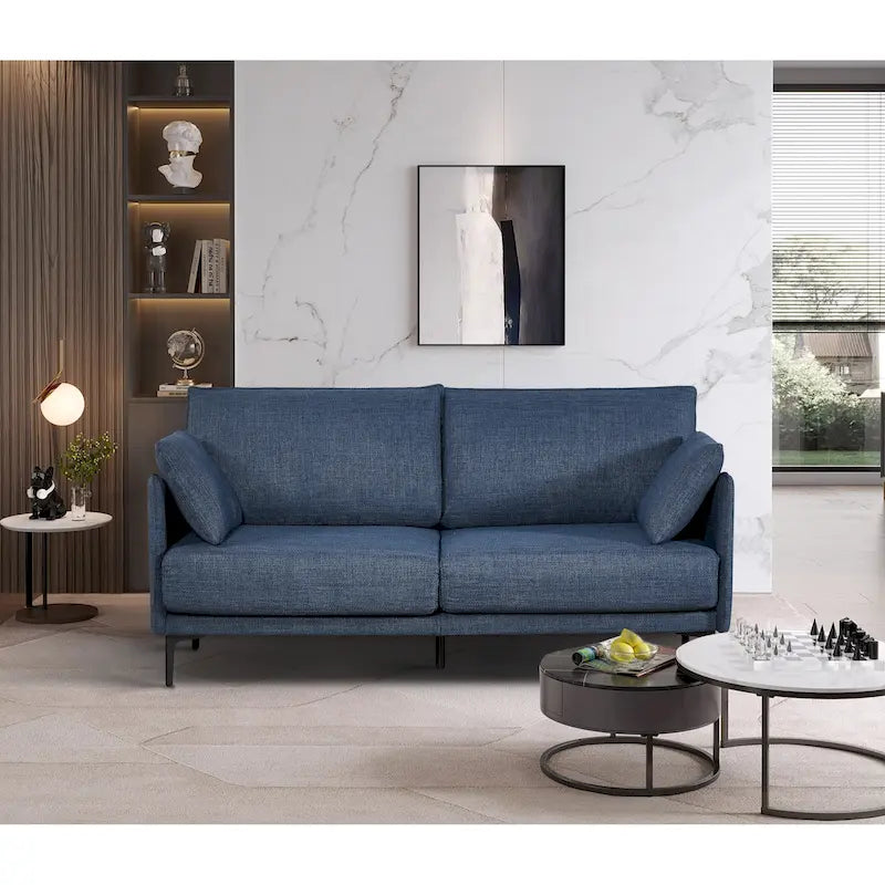 2.5-Seater Sofa with USB Charging Port & Metal Legs
