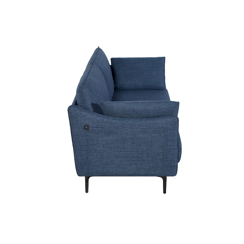 2.5-Seater Sofa with USB Charging Port & Metal Legs