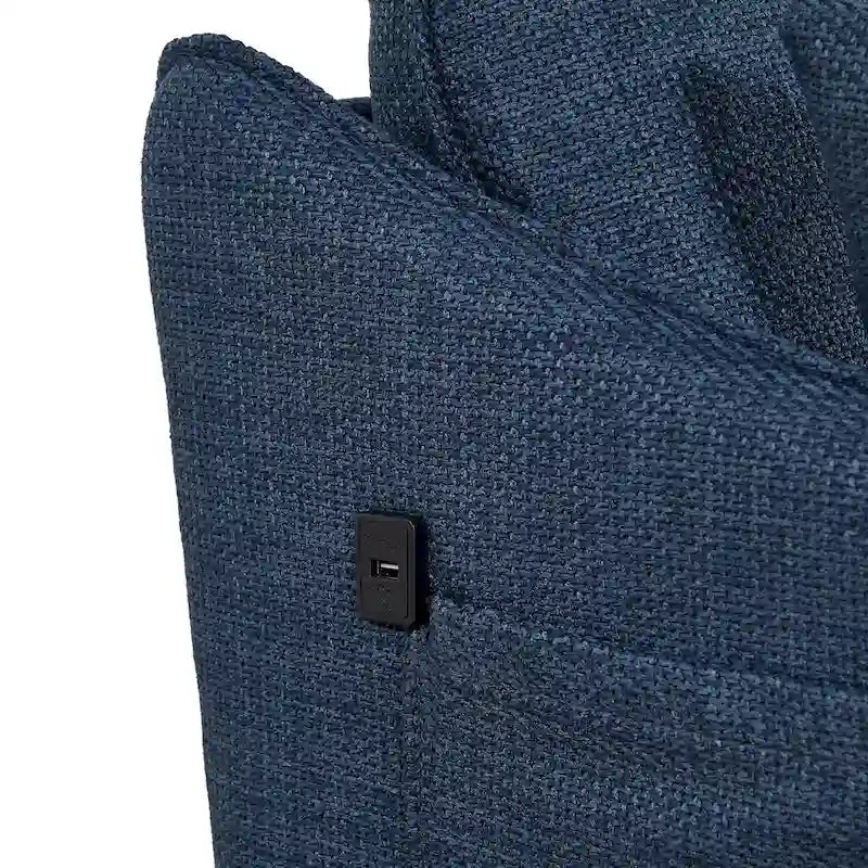 2.5-Seater Sofa with USB Charging Port & Metal Legs