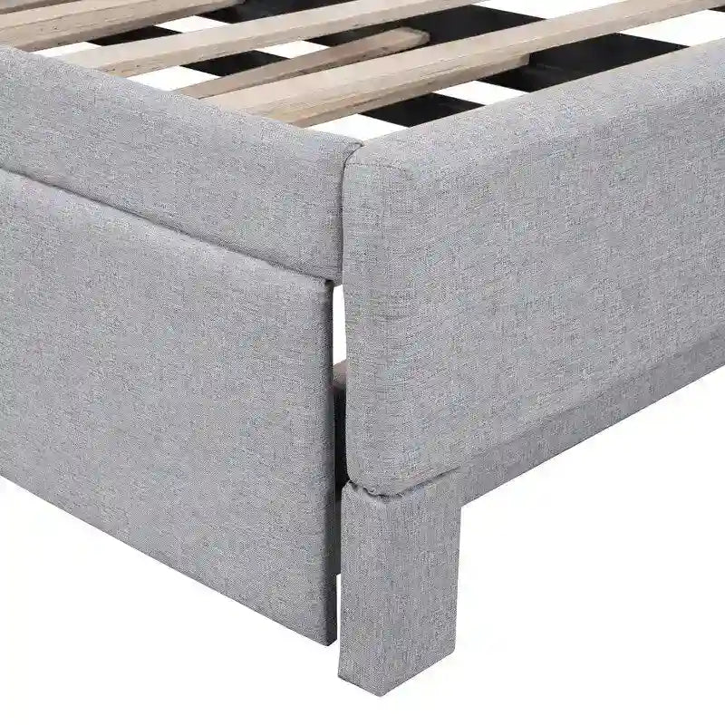 Gepolstertes L-förmiges Tagesbett mit ausziehbarem Gästebett