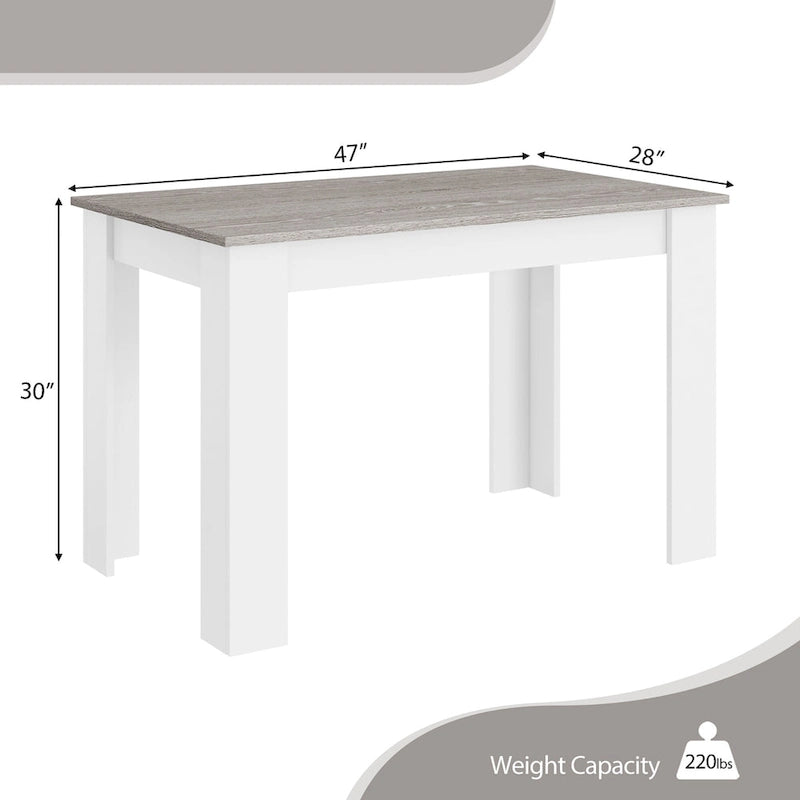 Dining Table 47 Inch Kitchen Dining Table Rectangular for