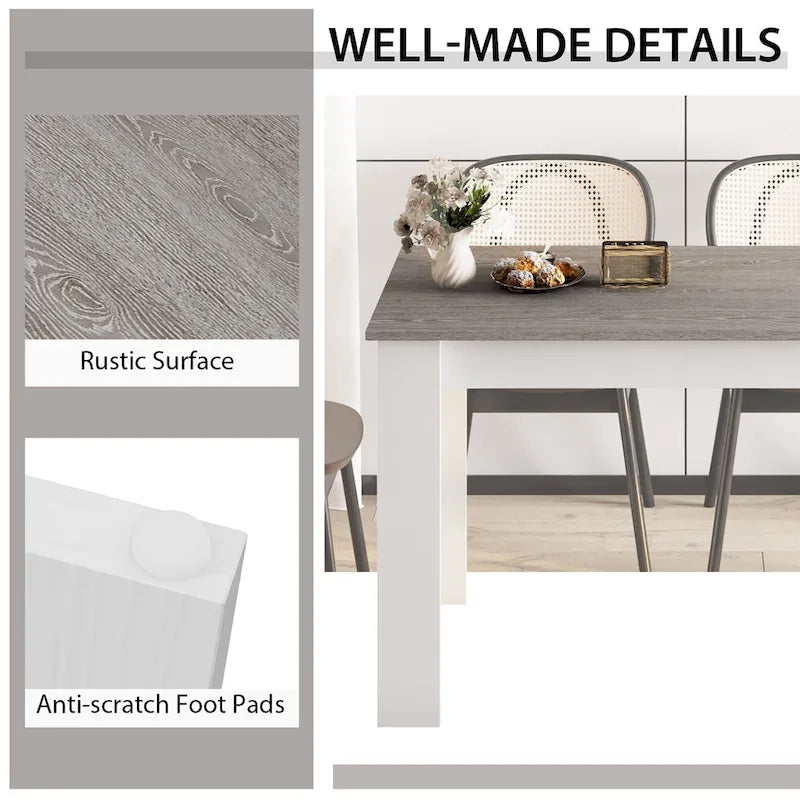 Dining Table 47 Inch Kitchen Dining Table Rectangular for
