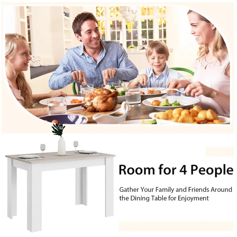 Dining Table 47 Inch Kitchen Dining Table Rectangular for