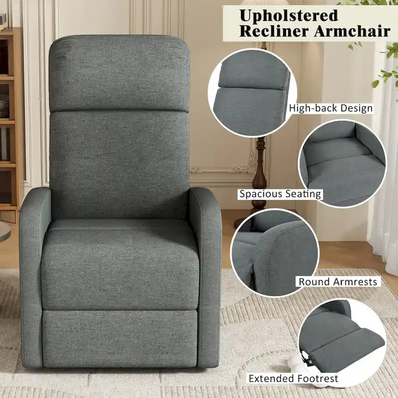 Moderner manueller Relaxsessel für das Heimkino mit verstellbarer Rückenlehne für das Wohnzimmer