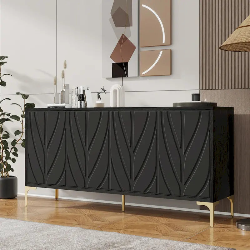 Grifflose Anrichte mit 4 Türen für Esszimmer und Wohnzimmer