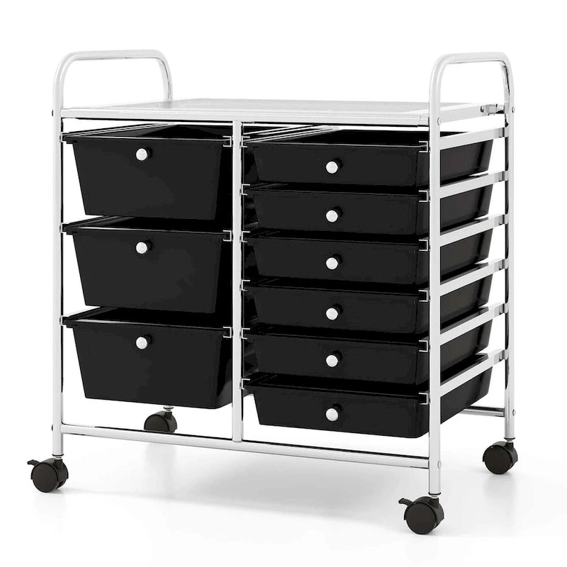 9 Drawer Rolling Storage Cart Mobile Drawer Carts Utility Cart