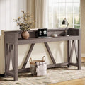 Table console de 63 pouces de long, table console rustique en bois