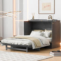 Lit escamotable moderne 2 places avec tiroirs de rangement polyvalents et USB
