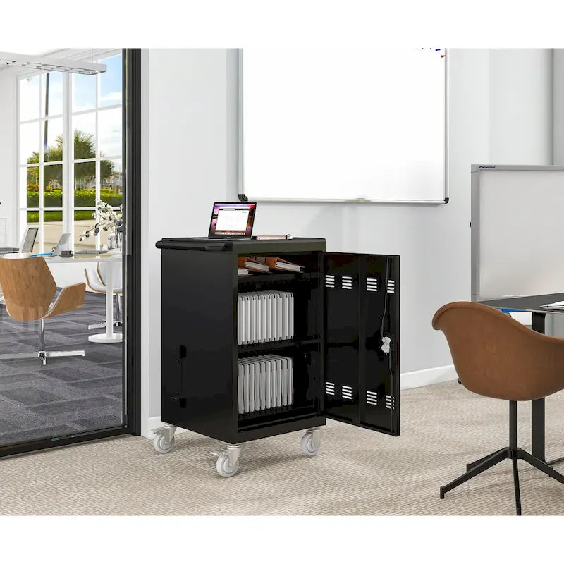 Chariot et armoire mobiles de recharge