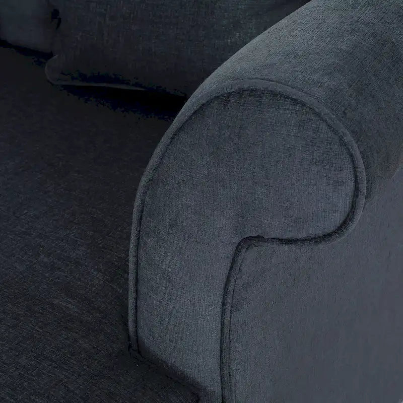 Chaise longue double capitonnée de style moderne (avec coussins décoratifs) — L 63.00 x W 58.50 x H 34.50