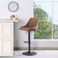 Height Adjustable Stool in Faux Leather