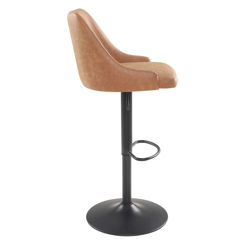Height Adjustable Stool in Faux Leather