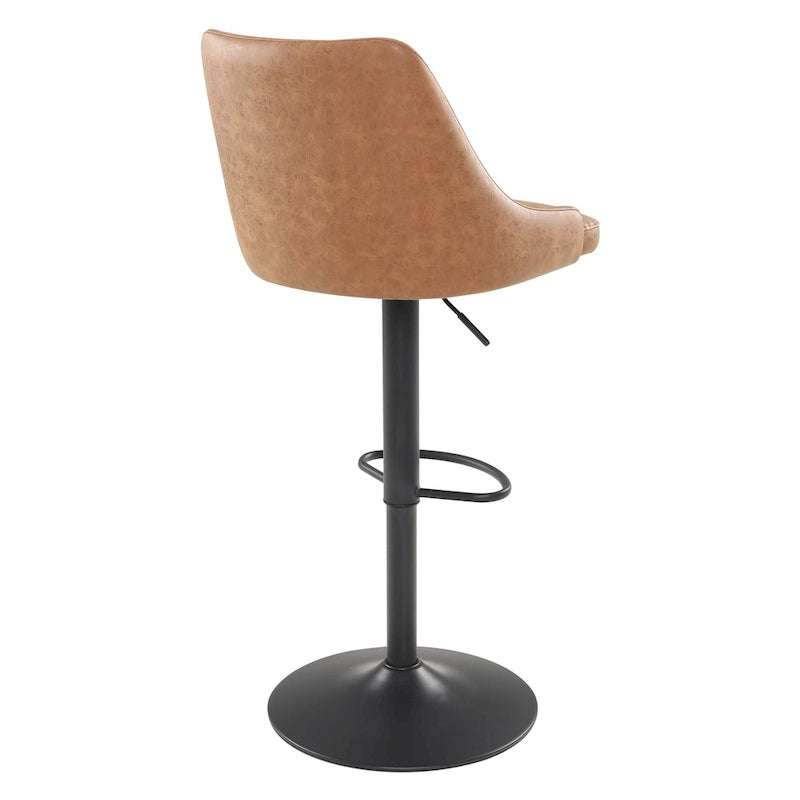 Height Adjustable Stool in Faux Leather