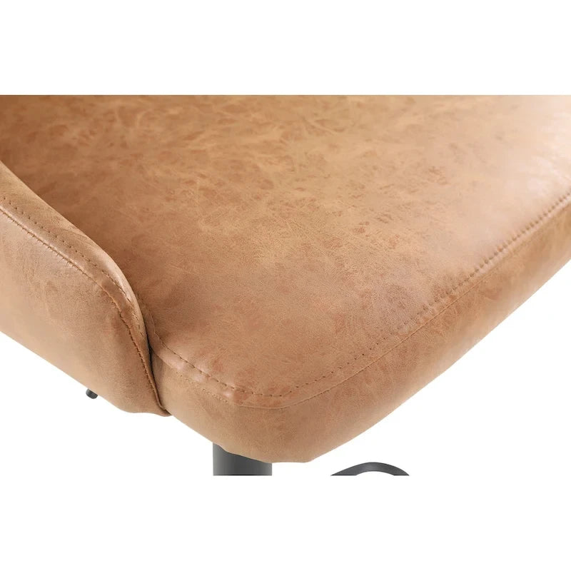 Height Adjustable Stool in Faux Leather
