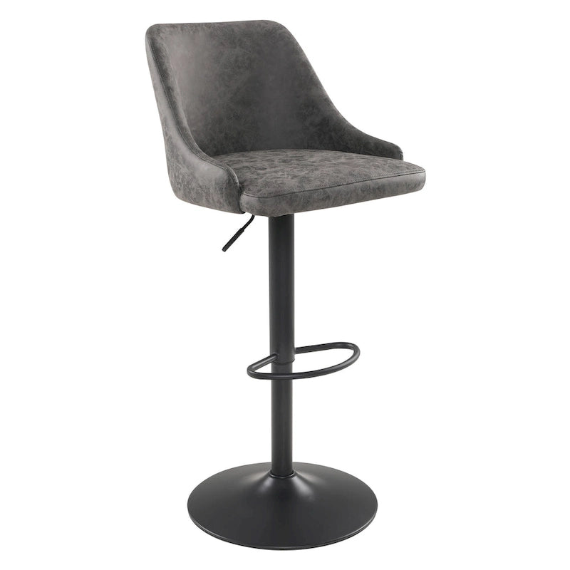 Height Adjustable Stool in Faux Leather