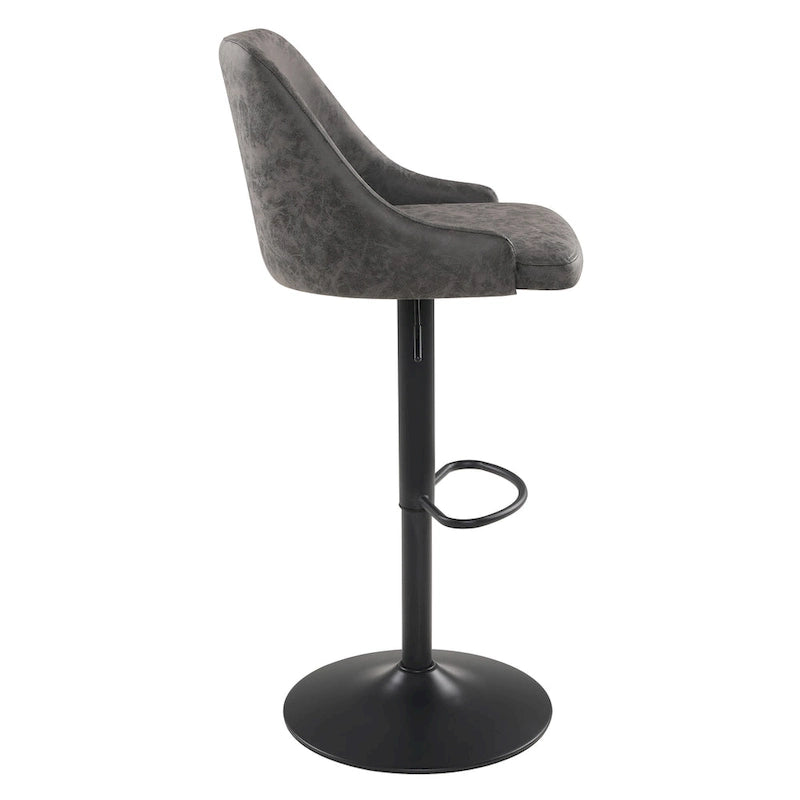 Height Adjustable Stool in Faux Leather