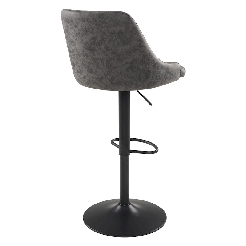 Height Adjustable Stool in Faux Leather