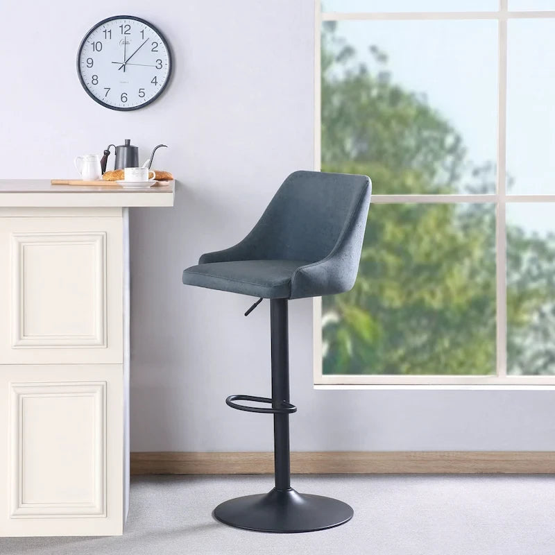 Height Adjustable Stool in Faux Leather