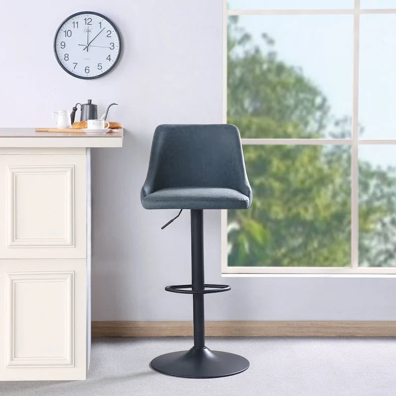 Height Adjustable Stool in Faux Leather