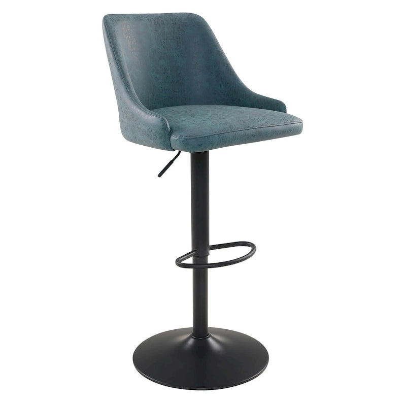 Height Adjustable Stool in Faux Leather