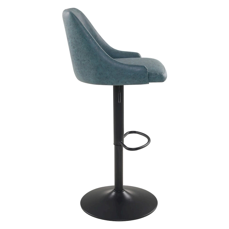 Height Adjustable Stool in Faux Leather