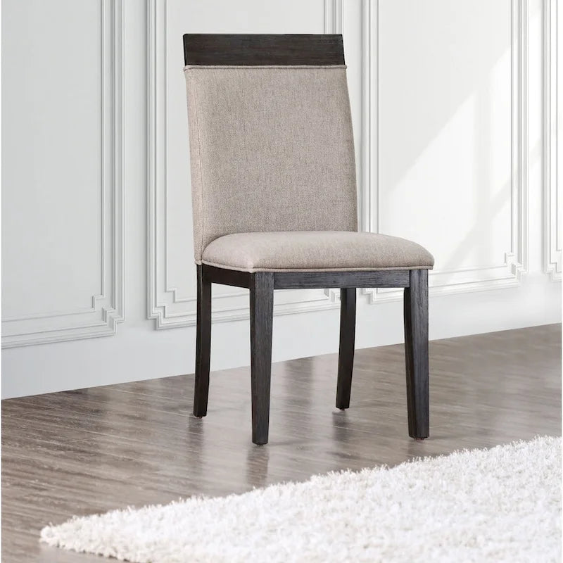 Chaises d'appoint rembourrées couleur espresso (lot de 2)