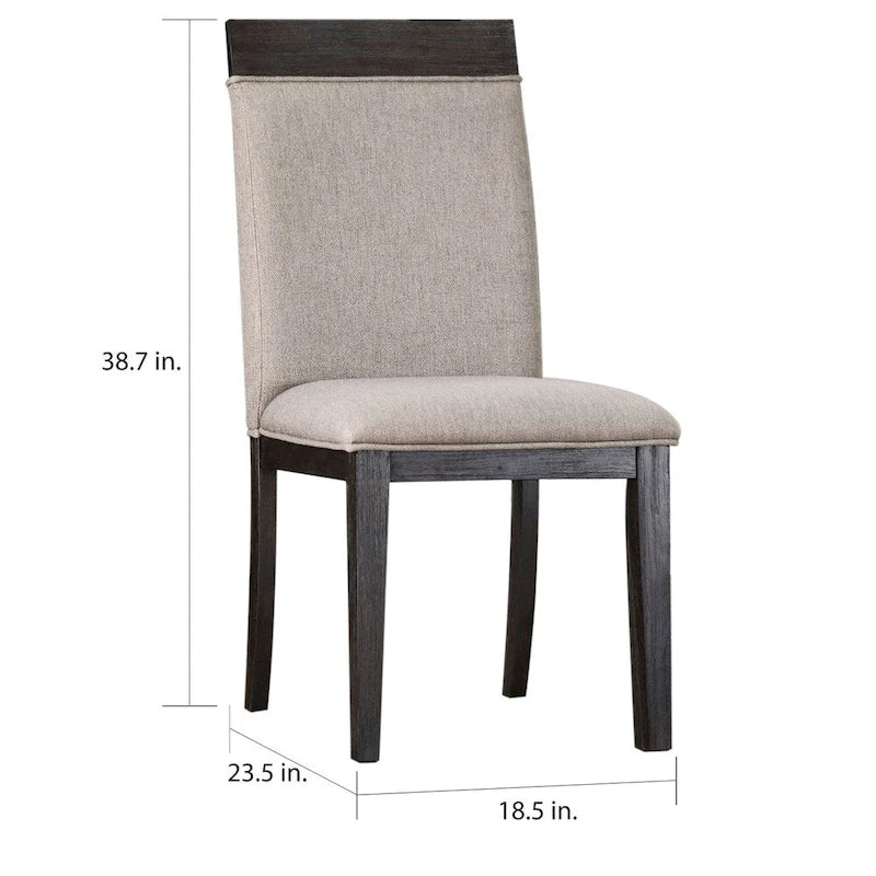 Gepolsterte Beistellstühle in Espresso (2er-Set)