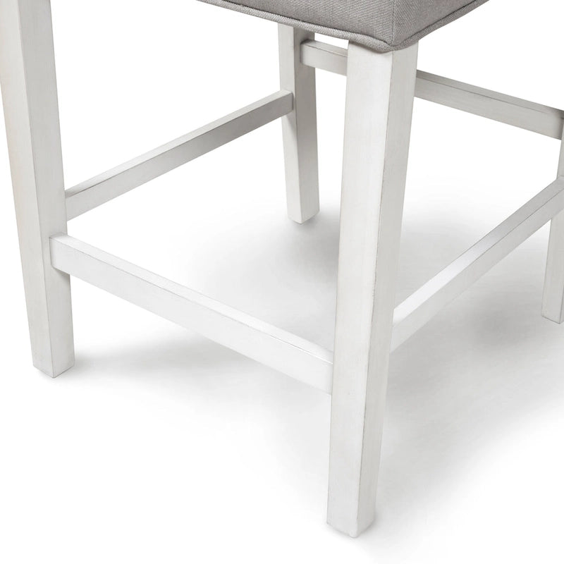 Grau gepolsterte Hochbeinstühle im modernen Stil (2er-Set)
