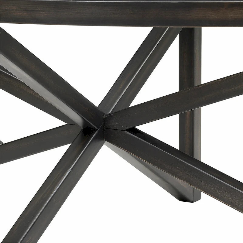 Moderner Couchtisch aus Glas mit Holzgestell