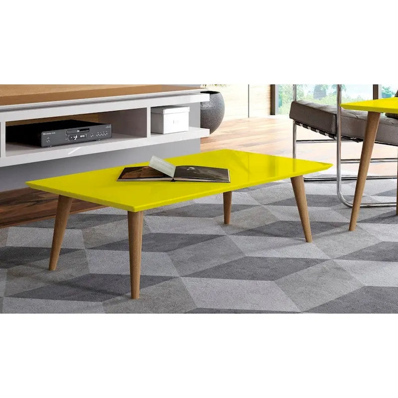 44,50 cm hoher rechteckiger Couchtisch mit ausgestellten Beinen