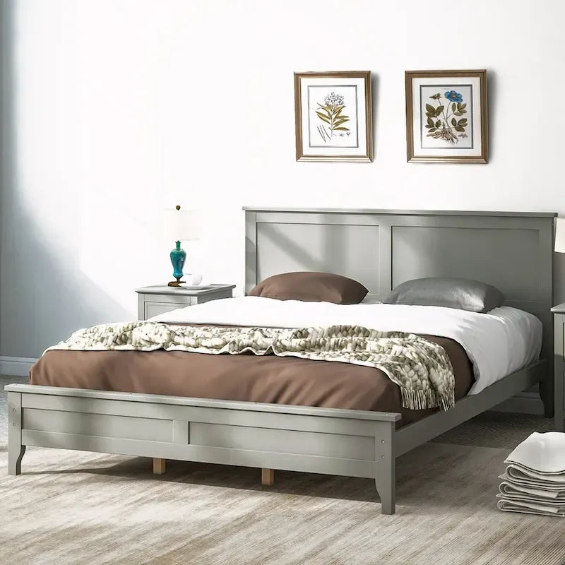 Podestbett aus Massivholz für Queensize-Matratze