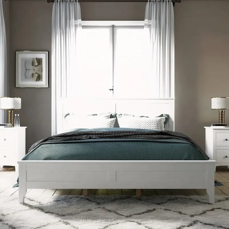 Podestbett aus Massivholz für Queensize-Matratze
