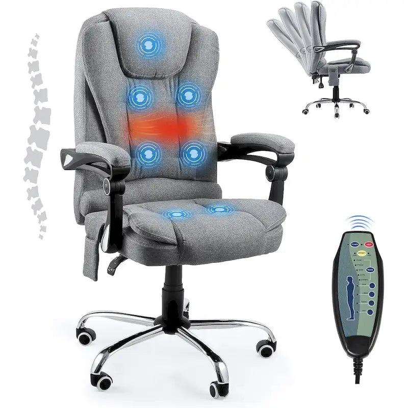Ergonomic Office Chair with 7 Points Vibrating Massage&Heat Functions