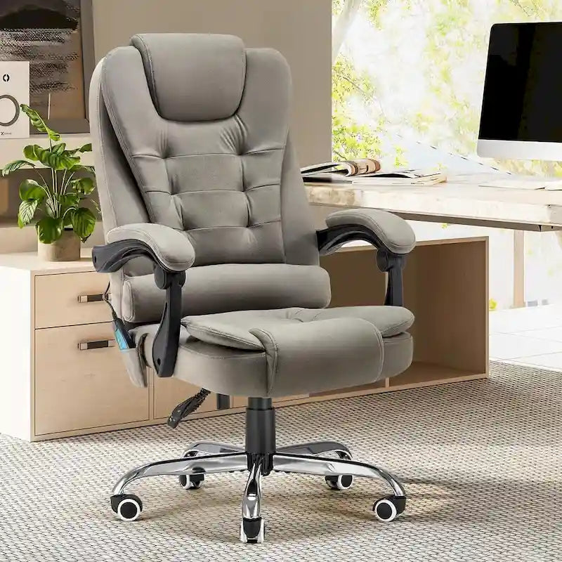 Ergonomic Office Chair with 7 Points Vibrating Massage&Heat Functions
