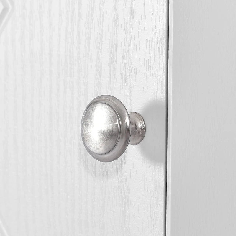 Hoher, freistehender Badezimmerschrank, Eckschrank mit Türen und verstellbaren Regalböden