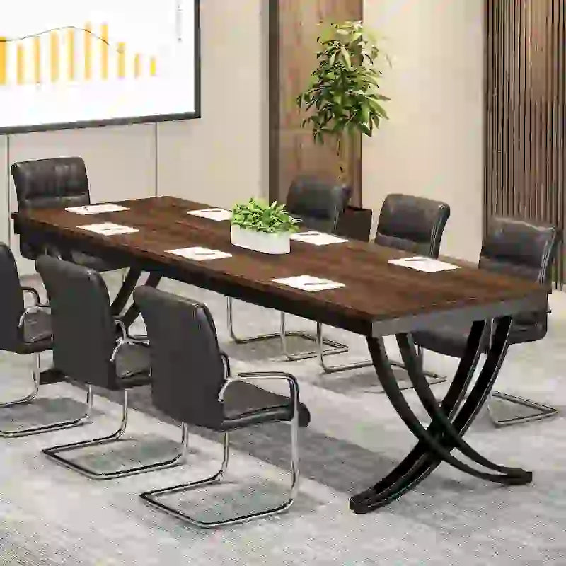 6,5 Fuß Konferenztisch für 6-8 Personen, 78 Zoll langer rechteckiger Seminartisch