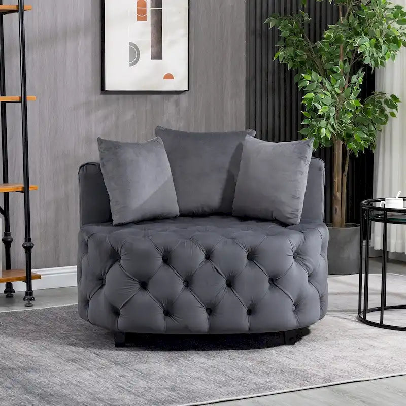 Akzentstuhl / klassischer Fassstuhl für das Wohnzimmer / moderner Loungesessel
