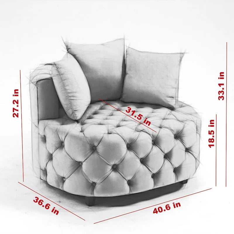 Accent Chair / Classical Barrel Chair for living room / Modern Leisure Chair
