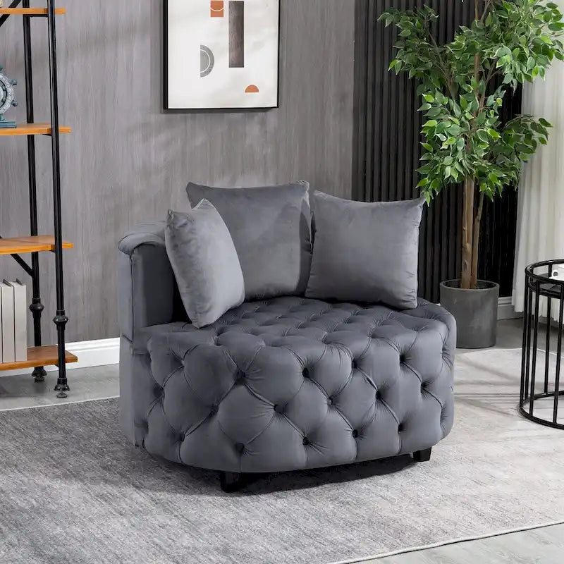 Accent Chair / Classical Barrel Chair for living room / Modern Leisure Chair