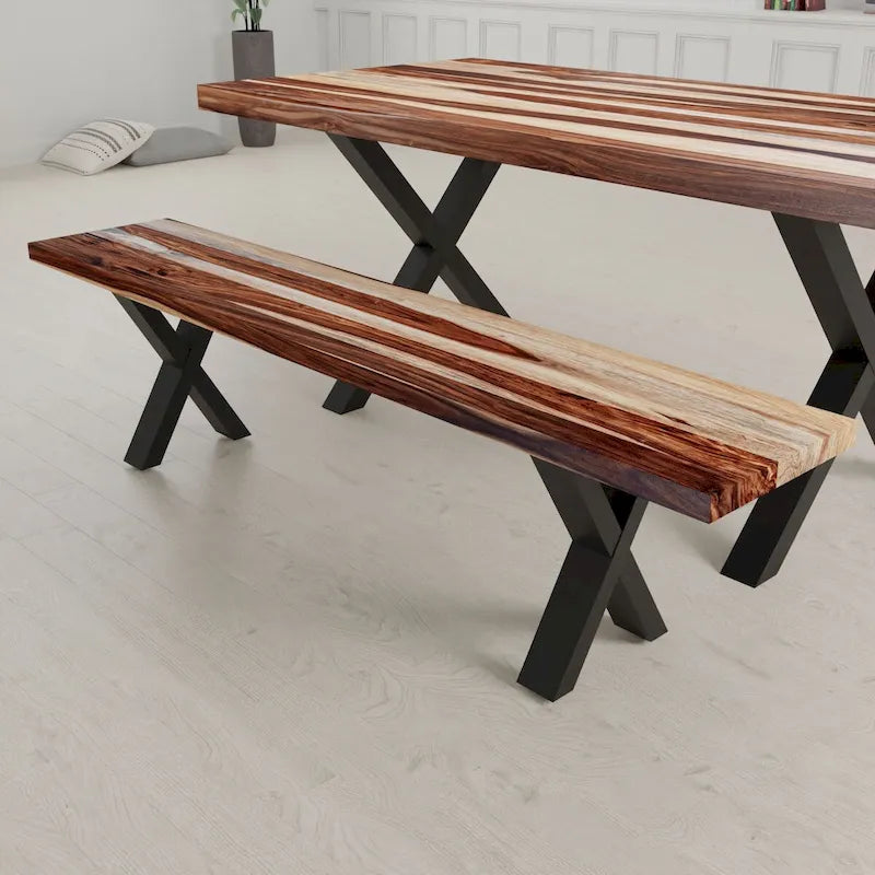 Banc en bois naturel