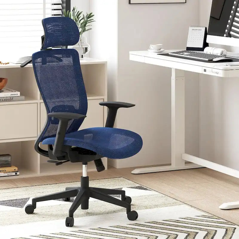 Ergonomic Office Desk Chair 360 Swivel Height Adjustable Mesh Chair Adjustable Headrest, Lumbar Support, Armrest