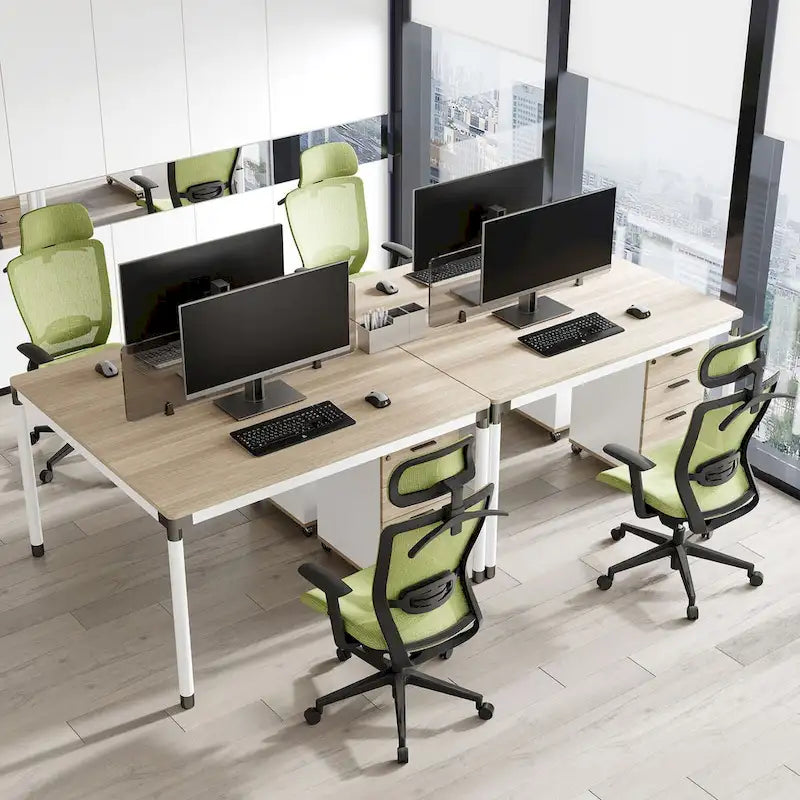 Ergonomischer Bürostuhl mit 360°-Drehfunktion, höhenverstellbarem Netzbezug, verstellbarer Kopfstütze, Lendenstütze und Armlehnen