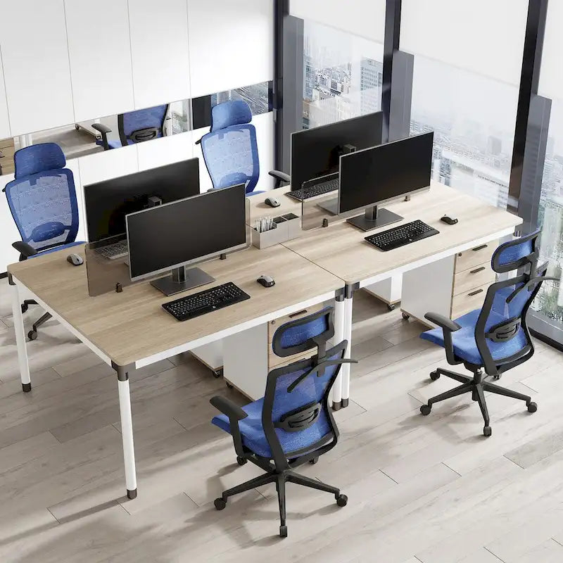 Ergonomischer Bürostuhl mit 360°-Drehfunktion, höhenverstellbarem Netzbezug, verstellbarer Kopfstütze, Lendenstütze und Armlehnen