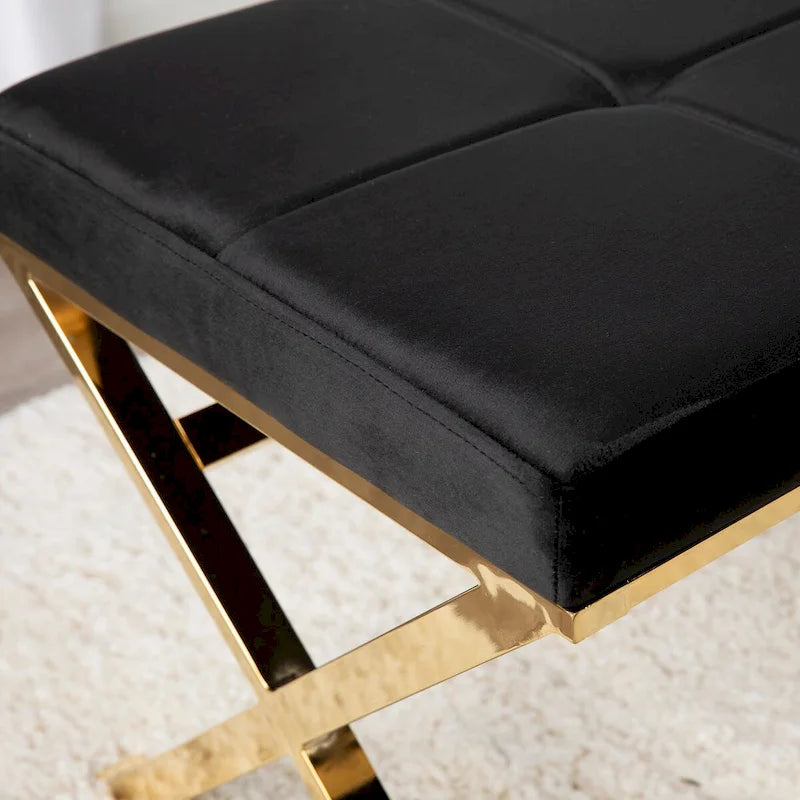 Velvet Entryway Bench