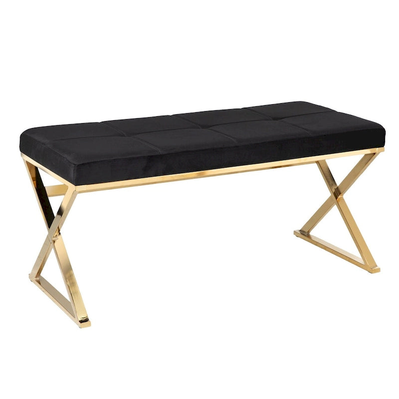 Velvet Entryway Bench