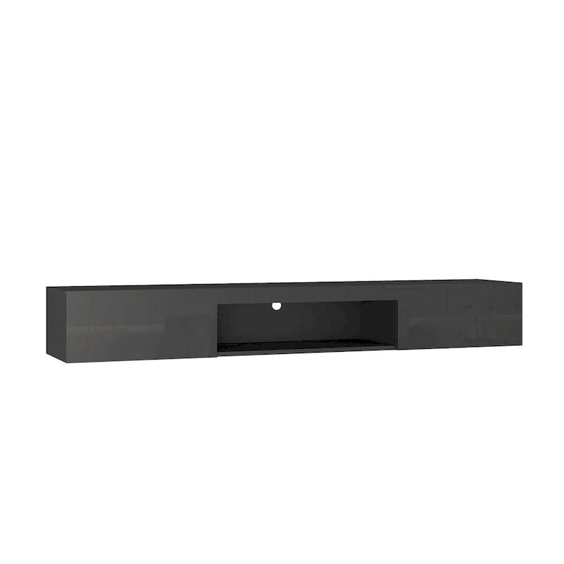 Floating TV Stand Wall Mounted with 20 Color LEDs for 55 60 65 Inch TV