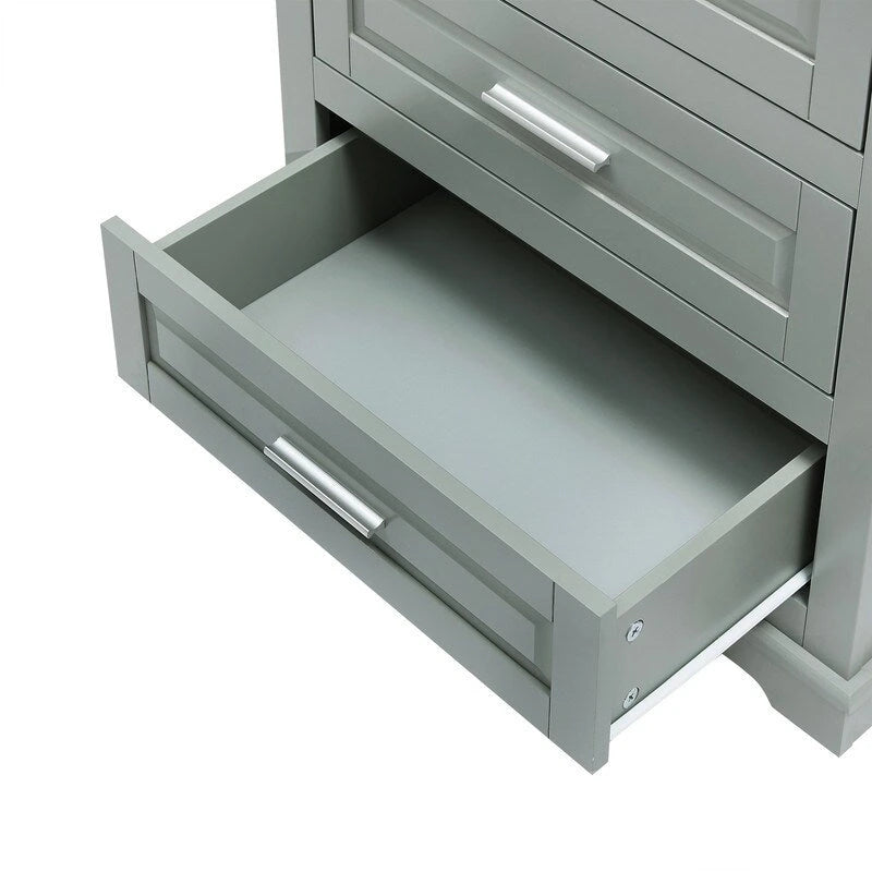 Tall Storage Cabinet with Three Drawers for Bathroom/Office